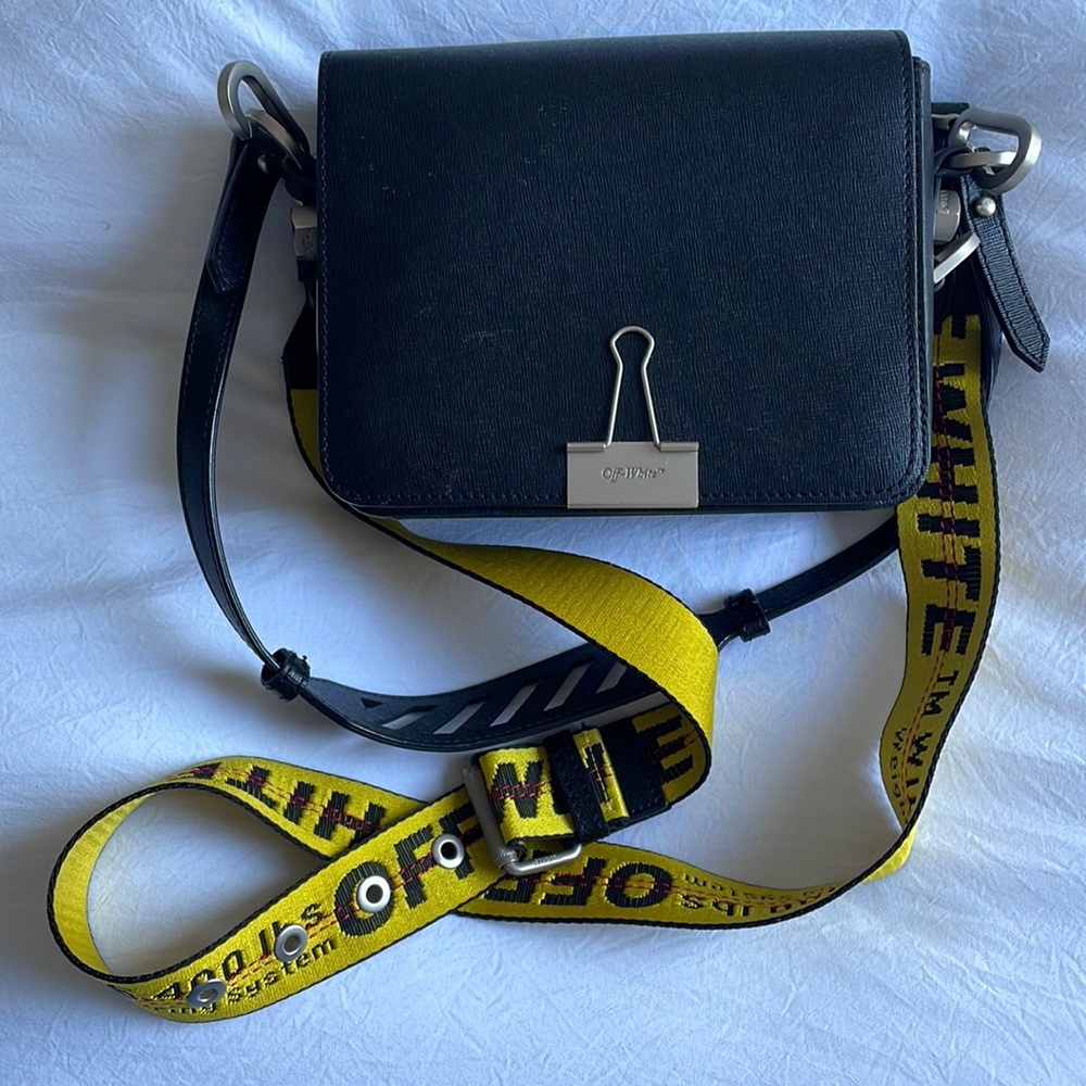 OFF-WHITE Binder Clip Bag— Black